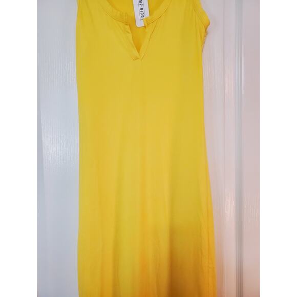 Bump Biddy Maternity Sunny Yellow Casual Stretchy Midi Dress NWT, Size Medium - Picture 5 of 10